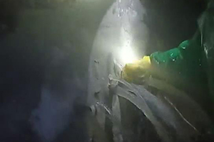 海南藏族消防水池堵漏现场